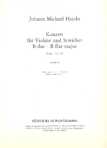 Konzert B-Dur Perger53 für Violine und Streichorchester