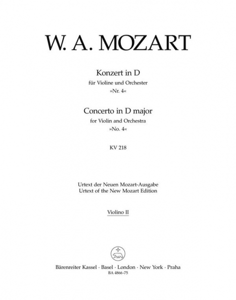 Konzert D-Dur Nr.4 KV218 für Violine und Orchester