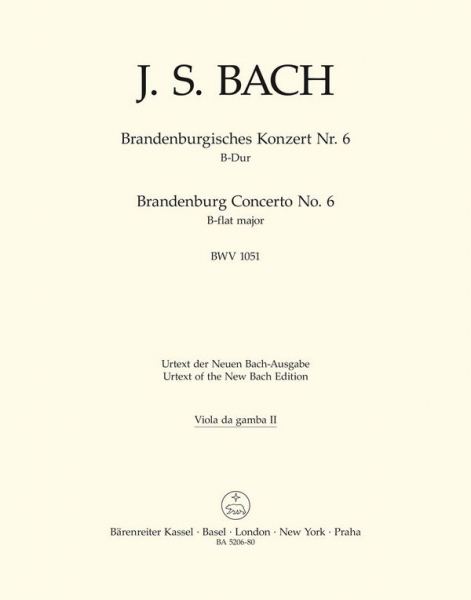 Brandenburgisches Konzert B-Dur Nr.6 BWV1051 für Orchester