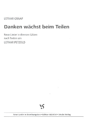 Danken wächst beim Teilen für gem Chor und Instrumente