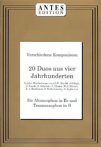 20 Duos aus 4 Jahrhunderten für Alt- und Tenorsaxophon