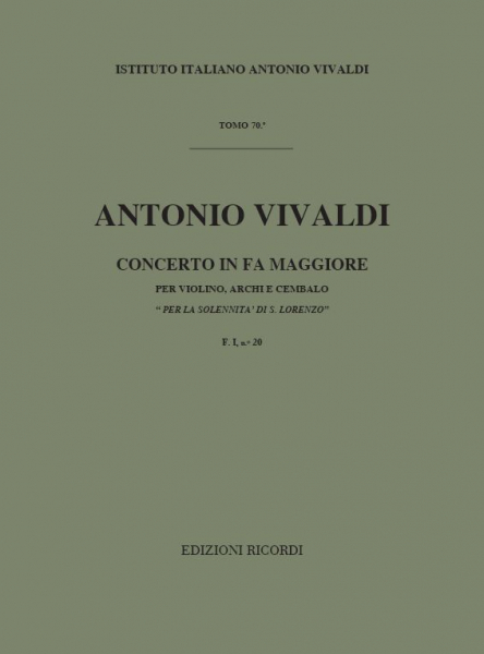 Concerto fa maggiore RV286 per violino e archi