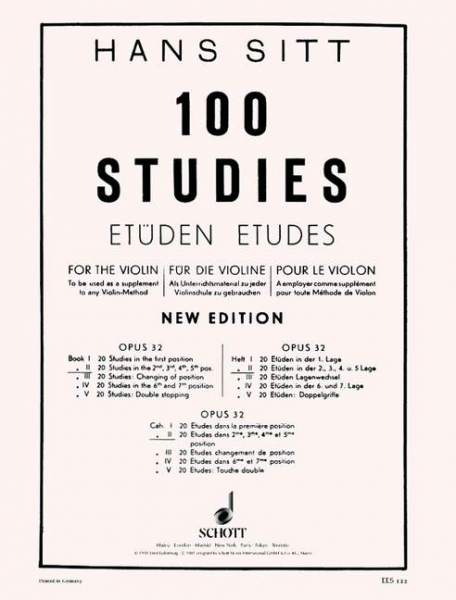 100 Studies op.32 vol.2 20 Studies for the violin (2nd - 5th position)