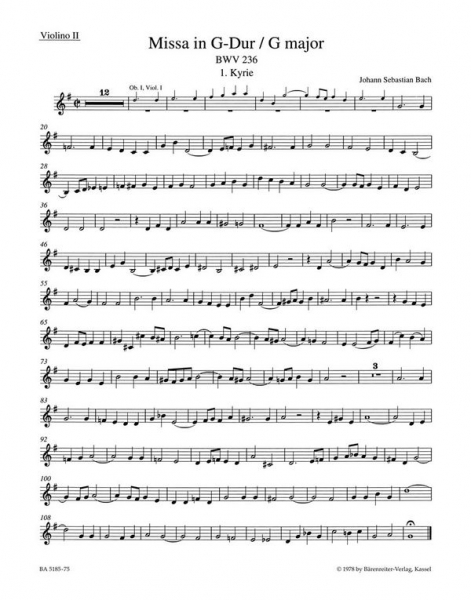 MISSA G-DUR FUER SOLI SATB, CORO SATB, 2 OBOI, 2 VIOLINI, VIOLA UND