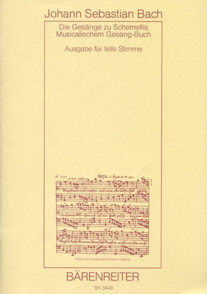 Schemelli-Gesangbuch für tiefe Singstimme und Klavier