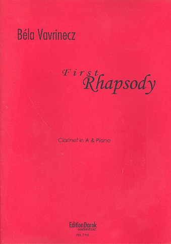 Rhapsody no.1 for clarinet in A and piano