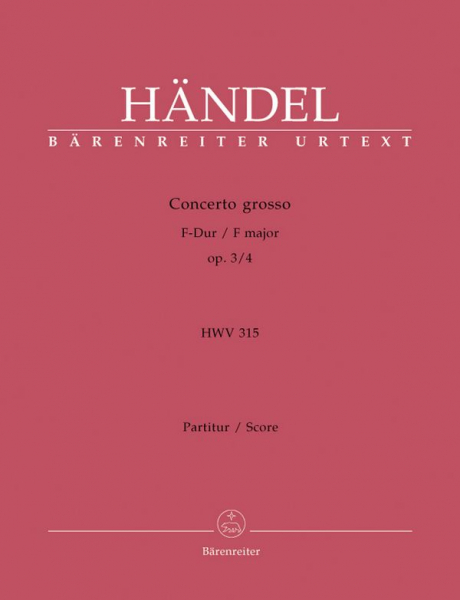 CONCERTO GROSSO F-DUR OP.3,4 HWV315 FUER ORCHESTER