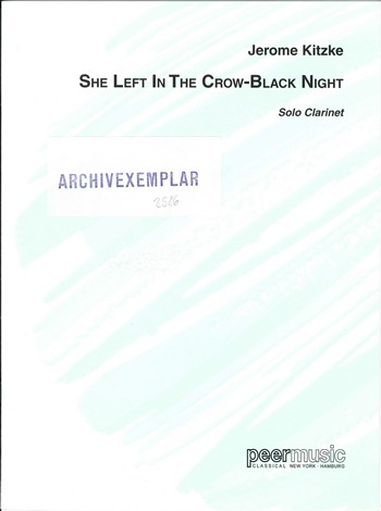 She left in the Crow-Black Night for clarinet