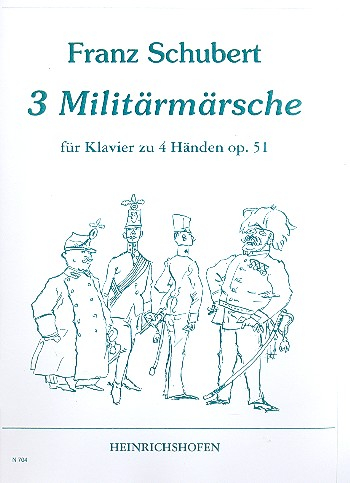 3 Militärmärsche op.51 für Klavier zu 4 Händen