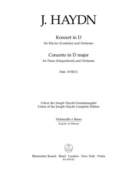 Konzert D-Dur Hob.XVIII:11 für Klavier (Cembalo) und Orchester