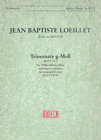 Triosonate g-Moll op.1,3 für Altblockflöte, Oboe und Bc