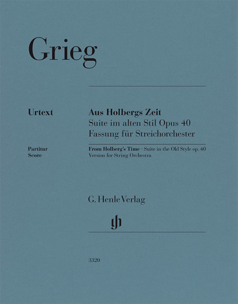 Aus Holbergs Zeit op. 40 (Suite im alten Stil) für Streichorchester