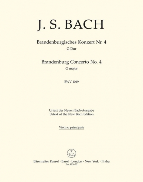 Brandenburgisches Konzert G-Dur Nr.4 BWV1049 für Orchester