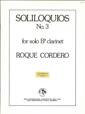 Soliloquios no.3 for clarinet