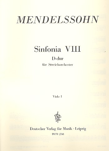 Sinfonia D-Dur Nr.8 für Streichorchester