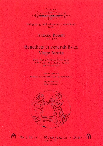 Benedicta et venerabilis es Virgo Maria für Sopran, Alt und Instrumente