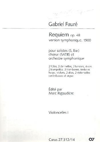 Requiem op.48 für Soli, gem Chor und Kammerorchester