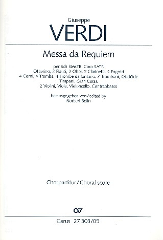 Messa da Requiem für Soli, gem Chor und Orchester