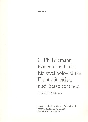 Konzert D-Dur TWV 53:D4 für 2 Violinen, Fagott, Streicher und Bc