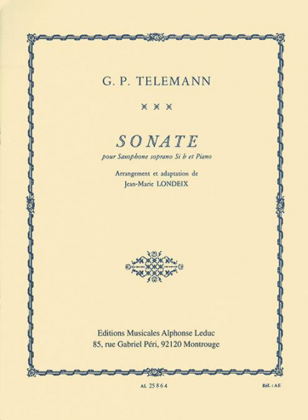 Sonate pour saxophone soprano et piano