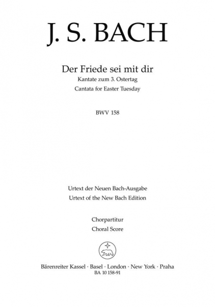 Der Friede sei mit dir Kantate Nr.158 BWV158