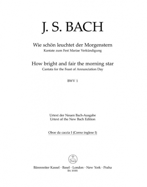 Wie schön leuchtet der Morgenstern Kantate Nr.1 BWV1