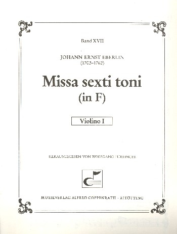 Missa sexti toni in F für Soli, gem Chor, 2 Violinen und Bc