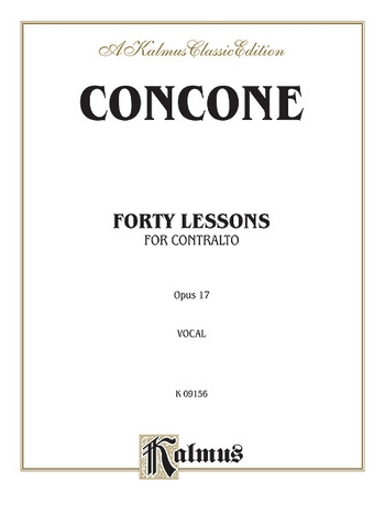 40 Lessons op.17 for contralto and piano