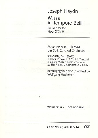 Missa in tempore belli C-Dur Hob.XXII:9 für Soli, Chor und Orchester