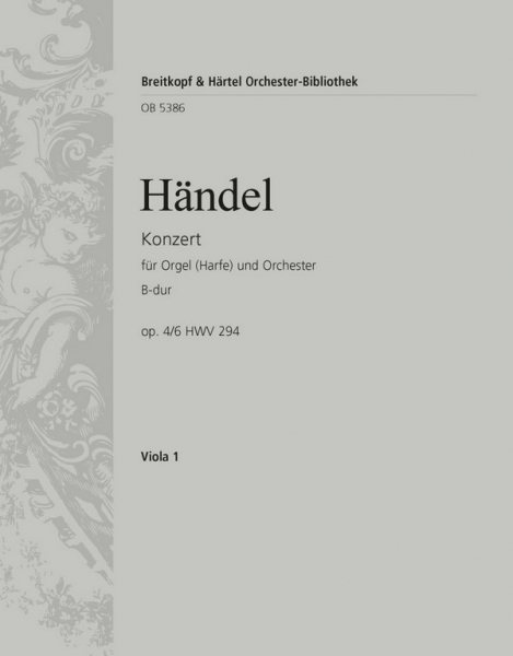 Konzert B-Dur op.4,6 HWV294 für Orgel (Harfe) und Orchester