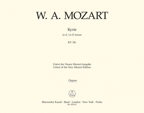 Kyrie d-Moll KV341 für Chor, Orchester und Orgel