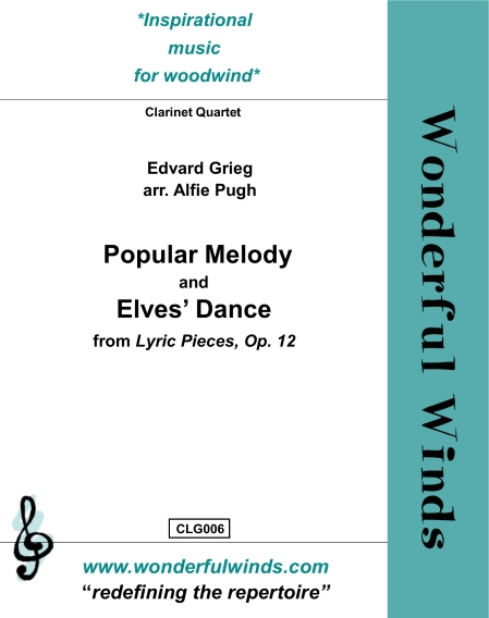 Popular Melody and Elves&#039; Dance for clarinet quartet