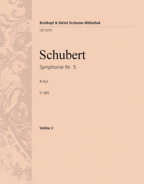 Sinfonie B-Dur Nr.5 D485 für Orchester