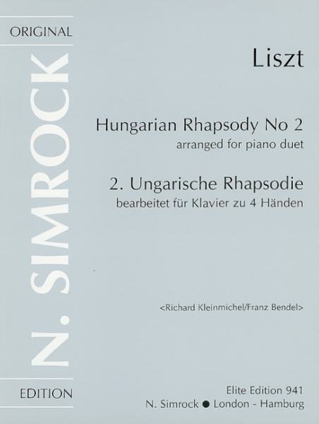 Ungarische Rhapsodie Nr.2 für Klavier zu 4 Händen