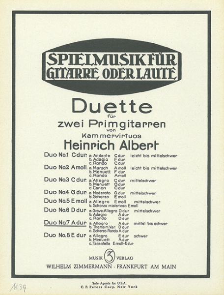 Duett A-Dur Nr.7 für 2 Primgitarren