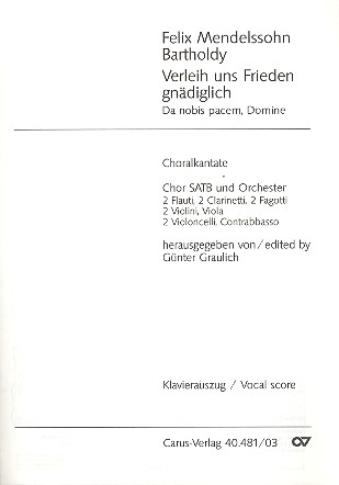 Verleih uns Frieden gnädiglich für Chor und Orchester