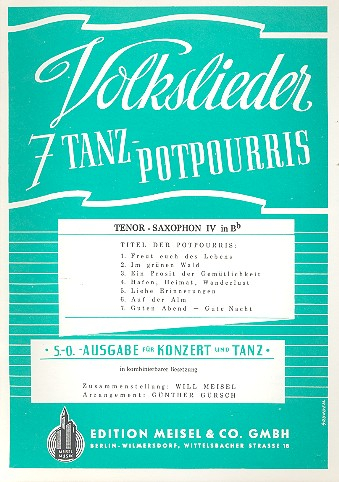 7 Volkslieder Tanzpotpourris für Orchester