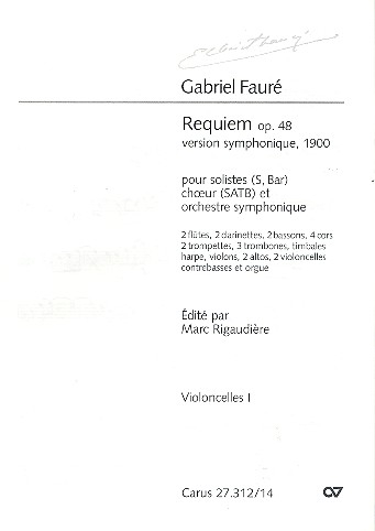 Requiem d-Moll op.48 (1900) für Soli, gem Chor und Sinfonie-Orchester