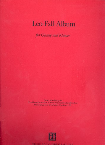 Leo Fall Album für Gesang und klavier