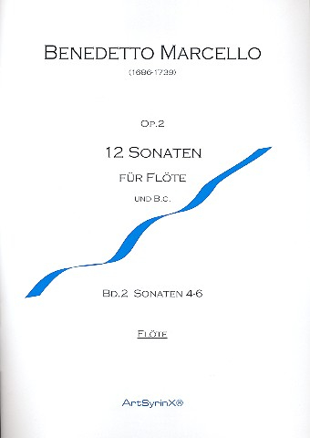 12 Sonaten op.2 Band 2 (Nr.4-6) für Flöte und Bc