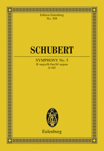 Sinfonie B-Dur Nr.5 D485 für Orchester