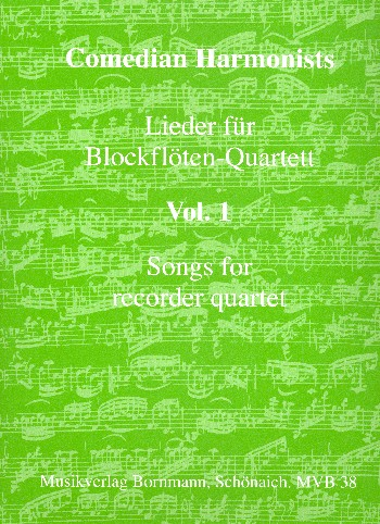 Lieder für Blockflötenquarett vol.1 für 4 Blockflöten (AATB)