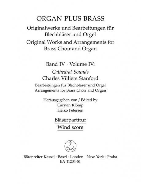 Cathedral Sounds für Orgel und Blechbläser (Posaunenchor)