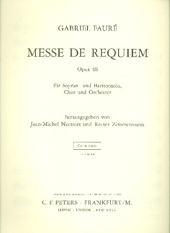 Requiem op.48 für Soli (S, Bar), Chor und Orchester