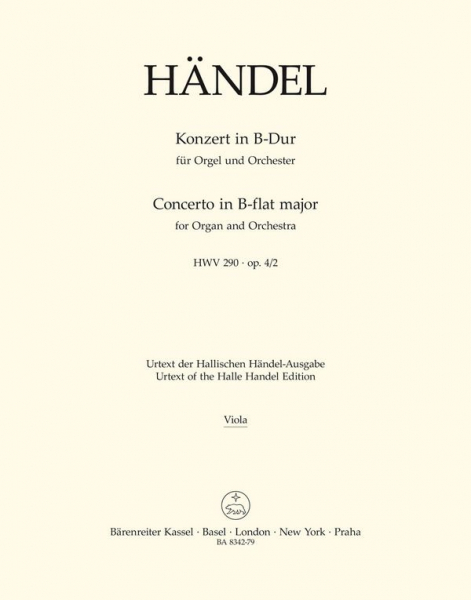 Konzert B-Dur HWV290 op.4,2 für Orgel und Orchester