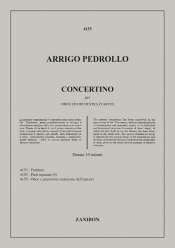 Concertino per oboe ed orchestra d&#039;archi per oboe e piano