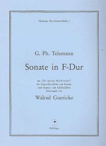 Sonate F-Dur für Sopranblockflöte und Klavier