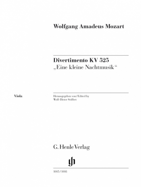 Eine kleine Nachtmusik KV525 für 2 Violinen, Viola, Violoncello (Kontrabaß)