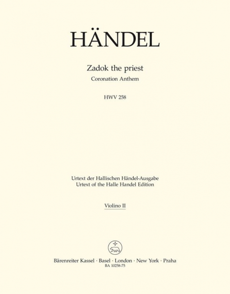 Zadok the Priest HWV258 für gem Chor und Orchester