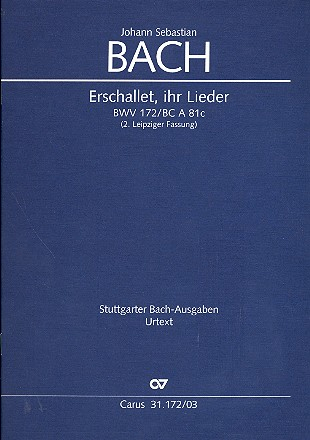 Erschallet ihr Lieder Kantate Nr.172 BWV172